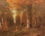古斯塔夫库尔贝 - La Foret En Automne( Forest in Autumn)